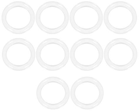 sourcing map 10Stk Silikon O-Ring VMQ Versiegelung Dichtring 19mm AD 13mm ID 3mm Breite Weiß