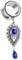 beyoutifulthings Ohr-Tunnel Saphir-Blauer Tränen-Tropfen Anhänger Silber Ohr-Piercing Ohr-Schmuck Plug Screw Fit Flesh Schraub-Verschluss 12mm