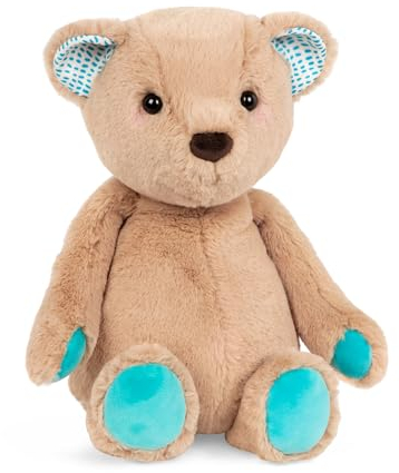 B. Toys - Teddy Bear - Super Soft 30 cm Stuffed Animal - Washable Bear Toy - HappyHues for Babies and Toddlers, 0 Months +, Cara, Light Brown