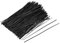 sourcing map Metallic Twist Ties 200mmx1.8mm Plastic Black Cable Cord Ties 1000pcs