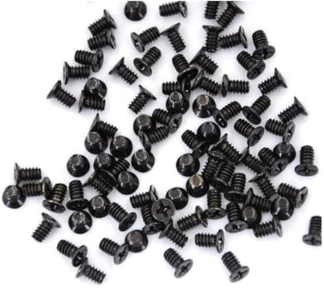 Lag Schrauben 100pcs PC Kasten 32 * 6mm Hard Drive HDD Caddy Hot-Swap-Server Tray Spannschraube Flach Senkkopf DIY-Computer Tippen Sie Bolzen (Color : Black)