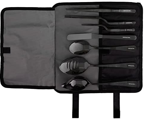 CREATIVECHEF Professional Chef - Kit de chapado culinario, 7 piezas, negro, acero inoxidable