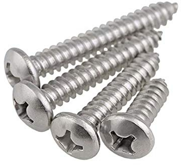 BOZONLI M2.2 Stainless Steel Wood Screws Self Tapping Screws Phillips Pan Head Srews DIY Woodworking Screws (M2.2×6mm,100 pcs)
