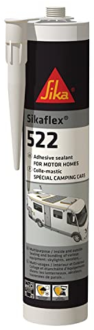 SIKA - Colle-mastic - Sikaflex 522 Blanc - Jointoiement de caravanes et camping-cars - Résistant aux UV - Intérieur et extérieur - Carton de 12 cartouches de 300ml