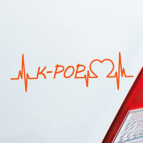 Hellweg Druckerei Auto Aufkleber K-POP Puls Herzschlag Fun Sticker Heckscheibenaufkleber Autoaufkleber mit Musik Motiv