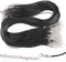 60 Pcs Waxed Necklace Cord, Black Leather Braided String Cord Adjustable Rope Jewelry Making Accessories Supplies with Lobster Claw Clasp for DIY Bracelet Necklaces Pendants (1.5 mm)