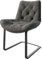 DELIFE Schwingstuhl Taimi-Flex Freischwinger flach Schwarz Strukturstoff Anthrazit