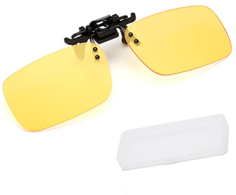 LATRAT Clip-On Brillengläser, um blaues Licht zu blockieren, hohe Auflösung, Blaulichtfilter, gut zum Radfahren, Clip-On-Linsen für Gaming, hoher Schutz, geeignet für alle Rahmen, [Any], Einheitsgröße