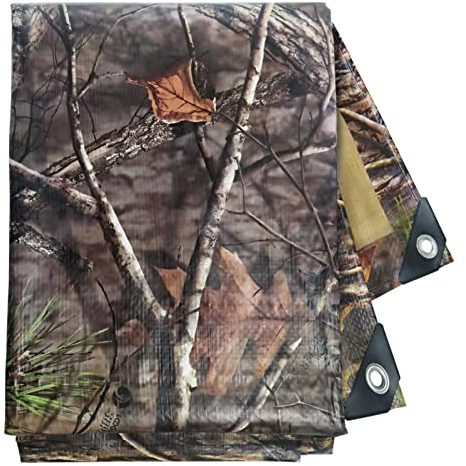 Tongcamo Lona Resistente de 120 g/m² Impermeable Resistente a los Rayos UV, Utilizada para Exteriores, Caza, Camping, mochilero, Tienda de campaña, Lona de Tierra, Cubierta de Barco, Motocicletas