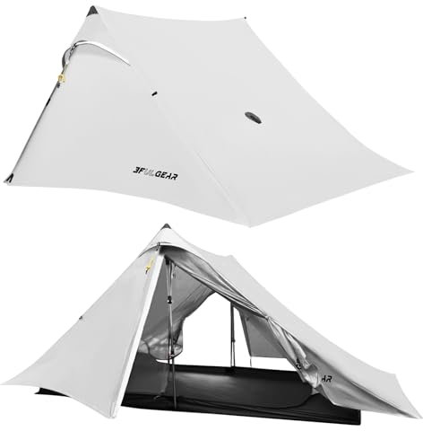 3F UL Gear Lanshan PRO Ultraleicht Zelt für Camping, Zelt 1 Person oder 2 Personen 3/4-Jahreszeiten Wasserdichtes Professionelles Wanderzelt 20D Professionell Camping Zelt