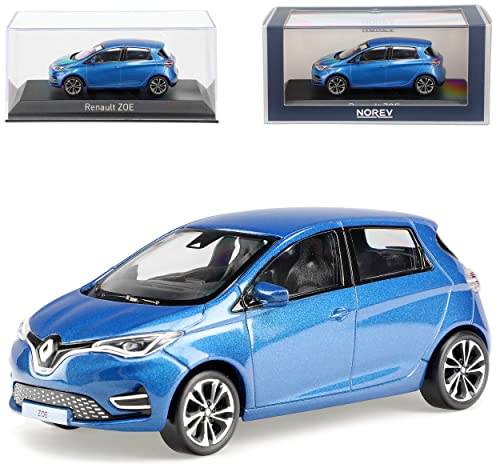 Norev Renautl ZOE ZE50 Thunder Blau Metallic Modell ab 2012 Version ab Facelift 2020 1/43 Modell Auto
