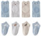 FedMois 4 Pares Rodilleras Bebé Gateo + 4 Pares Calcetines Antideslizantes de Algodón con Motivos de Animales, bebés niño, 1-3 años