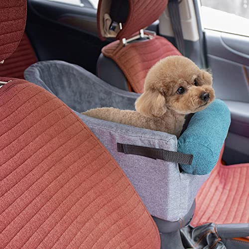 Hunde Autositz Kleine Hunde, NIBESSER Autositz und Bett für Hunde Tragetasche für Hunde Waschbarer Rutschfester Hundesitz für Auto mit Abnehmbare HundeKissen Hunde Sitze Sicherheitsgurt