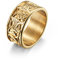 Whoiy Ehering Edelstahl Damen, Birthstone Ring Gold Keltischer Wolfsring für Männer 57 (18.1) Kostenlos Gravieren