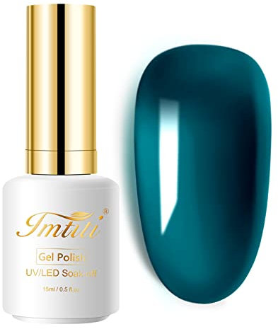 Christina Aegean Gel Nail Polish, 1 Pcs 15ml Bule Green gel nail polish Color Soak Off Gel Polish Nail Art Manicure Salon DIY Nail Lamp Gel Nail Design Christmas Decoration