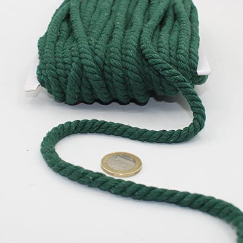 20 Meter Baumwollkordel rund 08 mm geflochten mit Kern aus natürlicher Baumwolle, ideal für DIY, Nähen, vielseitig 8 mm 13 Marineblau