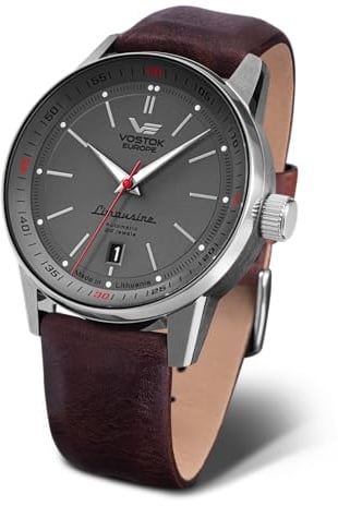 Vostok Europe Herrenuhr mit Lederband Limousine GAZ-14 Automatik SII NH35A Datum 560A688
