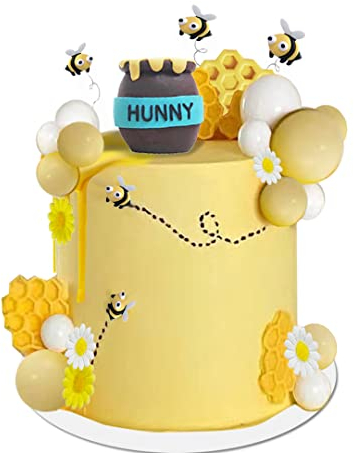 Honey Jar Cake Topper Honeycomb Cake Topper for Birthday Baby Shower