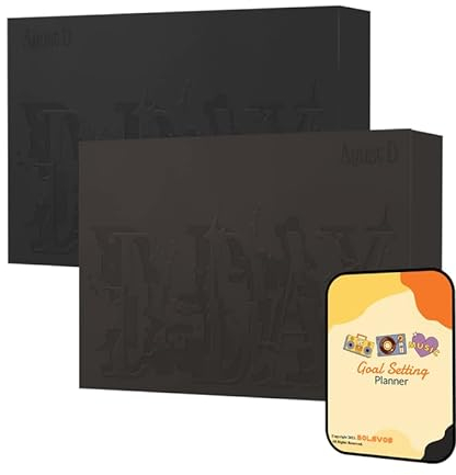 Agust D (BTS Sugar) Album - D-DAY VERSION 01+VERSION 02 Set+Pre Order Benefits+BolsVos Exclusive K-POP Inspired Digital Planner, Sticker Pack for Social Media