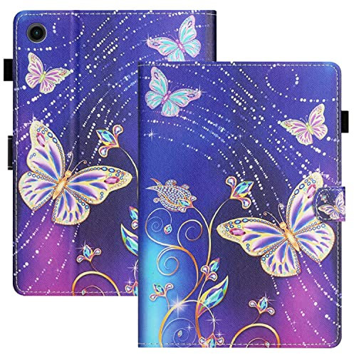 Unichthy Smart Case for Lenovo Tab M10 Plus 3rd Gen 10.6 Tablet Case, Slim Folding Stand Cover with Auto Wake/Sleep for Lenovo Tab M10 Plus 3rd Gen 2022 Tablet (TB-125FU/TB-128FU/TB-128XU) Butterfly
