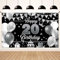 Koliphy 20. Geburtstag Deko, 20. Happy Birthday Banner für Männer Frauen, Silber Schwarz Stoff 20 Geburtstagsbanner Hintergrund Party Dekoration Drinnen und Draußen
