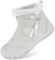 Barefoot Scarpe Invernali Bambini Ragazzi Caldo Stivali da Neve Comode Impermeabili Stivaletti,Beige-A,31 EU