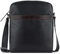 bugatti Corso DeLuxe Schultertasche RV aus echtem Leder, Messenger Bag in Schwarz