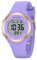GOLDEN HOUR Montre de sport étanche pour femme avec chronographe numérique et bracelet en silicone, violet, Moderne