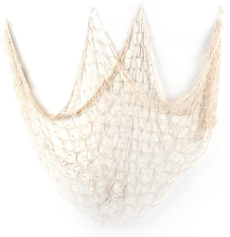 Fischernetz Deko, Fischerei Dekorative, 100 x 200 cm hängende Foto Wanddekoration, Maritime Dekonetz Fischernetz für Aufhängen Schlafzimmer Wohnzimmer Wand Deko, Mediterranen Stil
