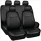 GaBlok Auto Set coprisedili per-Fiat TIPO Cross/Sport/Life TIPO Hatchback, Confortevole Traspirante Impermeabile Antiscivolo Durevoli Pelle Protect Accessori,Black