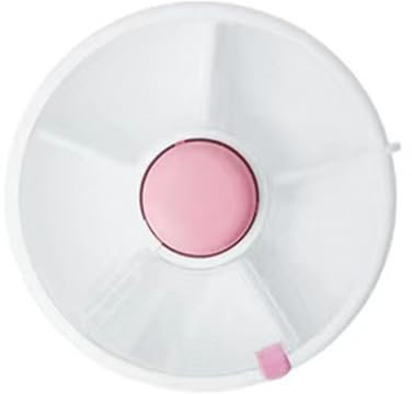 Wizoowip Tragbarer Snackbehälter, auslaufsicherer Box-Spinner, 5 Fächer, für unterwegs, geteilt mit Deckel, interaktives Design für ausgewogene Kinder Rosa