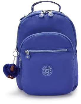 Kipling Seoul S Bts Damen-Rucksack (1 Stück), Navy Mist Wb, 10.5''L x 13.75''H x 6.75''D, Seoul Kleiner Tablet-Rucksack, langlebig, gepolsterte Schultergurte, mit Tablet-Hülle