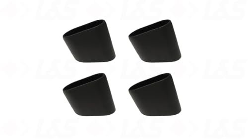 MWH Fusskappen 40 x 20 mm 4er Set – Schwarz – Für Royal Garden Balero, Kent, Quito, Sena, Tapa, Kettler – Robuste Kunststoffkappen für Gartenmöbel