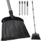 Scopa per Esterni, Masthome Scopa Industriale Resistente con Manico Allungabile da 142cm, Scope da Esterno Interni per Spazzare Patio, Garage, Terrazza, Atrio, Cortile (Nero)