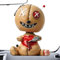 Voodoo-Puppe mit schüttelndem Kopf – Fluch-Puppe aus Harz, Dekoration für das Armaturenbrett | Halloween-Wackelkopf-Spielzeug, Auto-Innenraum-Armaturenbrett-Ornament-Spielzeug für Auto, Fensterbank, W