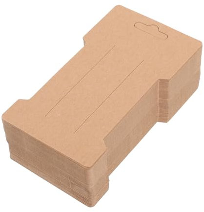 BELLIFFY Haarspangen 100 Stück aus Papier und Kunststoff Displaykarten