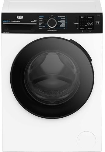 Beko BM3WFU3841R Waschvollautomat, Waschmaschine, 8 kg, EnergySpin, Schleuderwahl 1400 U/min, SteamCure Dampffunktion, allergikergeeignet, AquaWave Schontrommel, Weiß