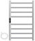 AQUAWORLD Electric Towel Radiator Stainless Steel Grade 304 Towel Warmer for Bathroom with Built-in Timer Hardwired Wall Mounted Heated Towel Drying Rack - 800mm x 500mm (Polished Chrome)