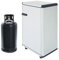 PALUPLUS Porta Bombole Gas a 1 Anta in PVC di Colore Grigio, Misura 59x39x92 cm, Maniglia e Piedi Antiscivolo, Mobile da Esterno, Made in Italy -176C