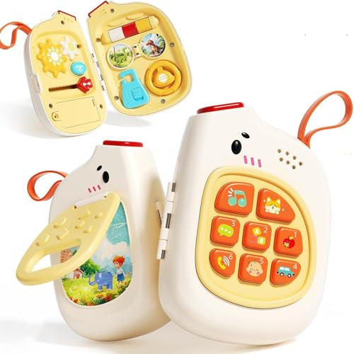 JoyJoyful Jouet Cadeau Enfant Bebe 1 an, Busy Board Montessori 1 an, Telephone Portable pour Enfant Fille Garcon, Jeux Educatif Cadeau Fille 1 an, Jouets d'apprentissage Précoce Einstein
