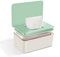 Caja Toallitas Humedas, Dispensador de Toallitas Húmedas con Tapa, Cajas de Servilletas para Guardería Coche Cocina Baño - Verde