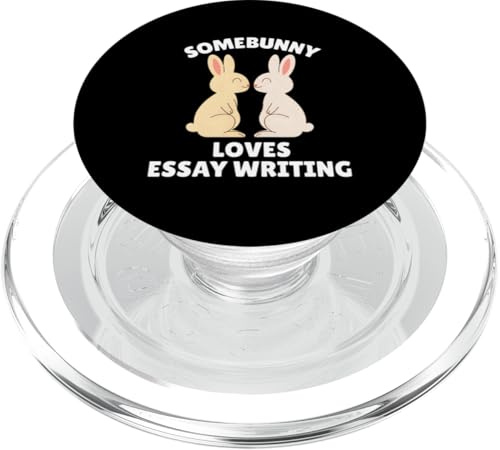 Somebunny liebt das Schreiben von Essays, niedlicher Osterhase, als Geschenk PopSockets PopGrip für MagSafe
