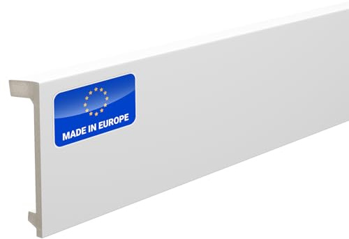 DQ-PP 2m GARDINENBLENDE – 100 x 27mm – Weiß – Polystyrol Vorhangleiste – Indirekte Beleuchtung – XPS Stuckleiste