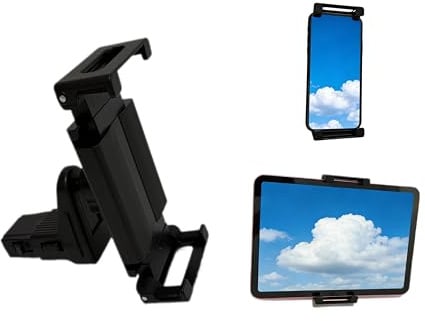 embermomo Auto Rücksitz Halterung Kompatibel mit BMW X3 X5 X6 G05 G06 G45 G60 G61 G70 i20, Universelle Tablethalterung mit Verstellbarer Federklemme & 360° Drehung, Schwarz