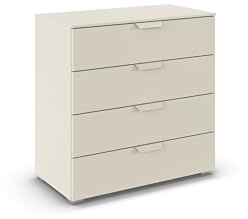 Rauch Möbel ADITIO, Kommode, Farbe Beige, Breite 80 cm | Sideboard im modernen Look, 4 Schubladen, Soft-Close-Funktion, für Schlafzimmer, Gästezimmer, Wohnzimmer, Garderobe, Flur
