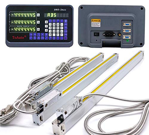 Mill Lathe Digital Readout DRO Display 3 Axis Linear Scale for Drill EDM (500mm+600mm+1250mm)