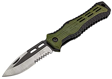 Herbertz 589013 Coltello, Verde/Nero, 12.5 cm