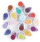 Stempelkissen Set, 40 farbiges Wassertropfen Form Bastel Stempelkissen Regenbogen finger Stempelkissen für Scrapbooking Stempel aus Holzgewebe