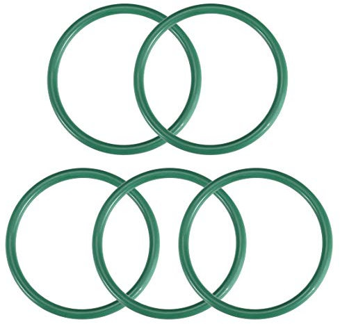 sourcing map Joints Toriques en Caoutchouc Fluoré 51mm OD 44mm ID 3,5mm Largeur FKM Joint Étanchéité pour Machines Plomberie Vert 5Pcs