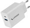 UNIQO Prise Chargeur Mural Power Delivery de 18 W, 1 Sortie USB et 1 Port Type-C pour Charge Rapide pour Smartphone Android et iPhone